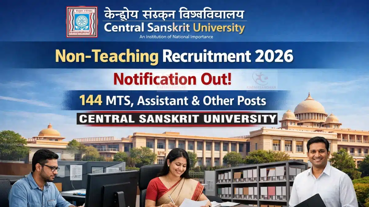 Central Sanskrit University (CSU) Non-Teaching Recruitment Advt 02/2026