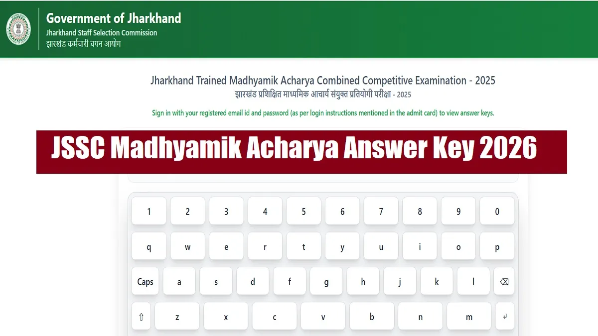 JSSC Madhyamik Acharya Answer Key 2026 Out