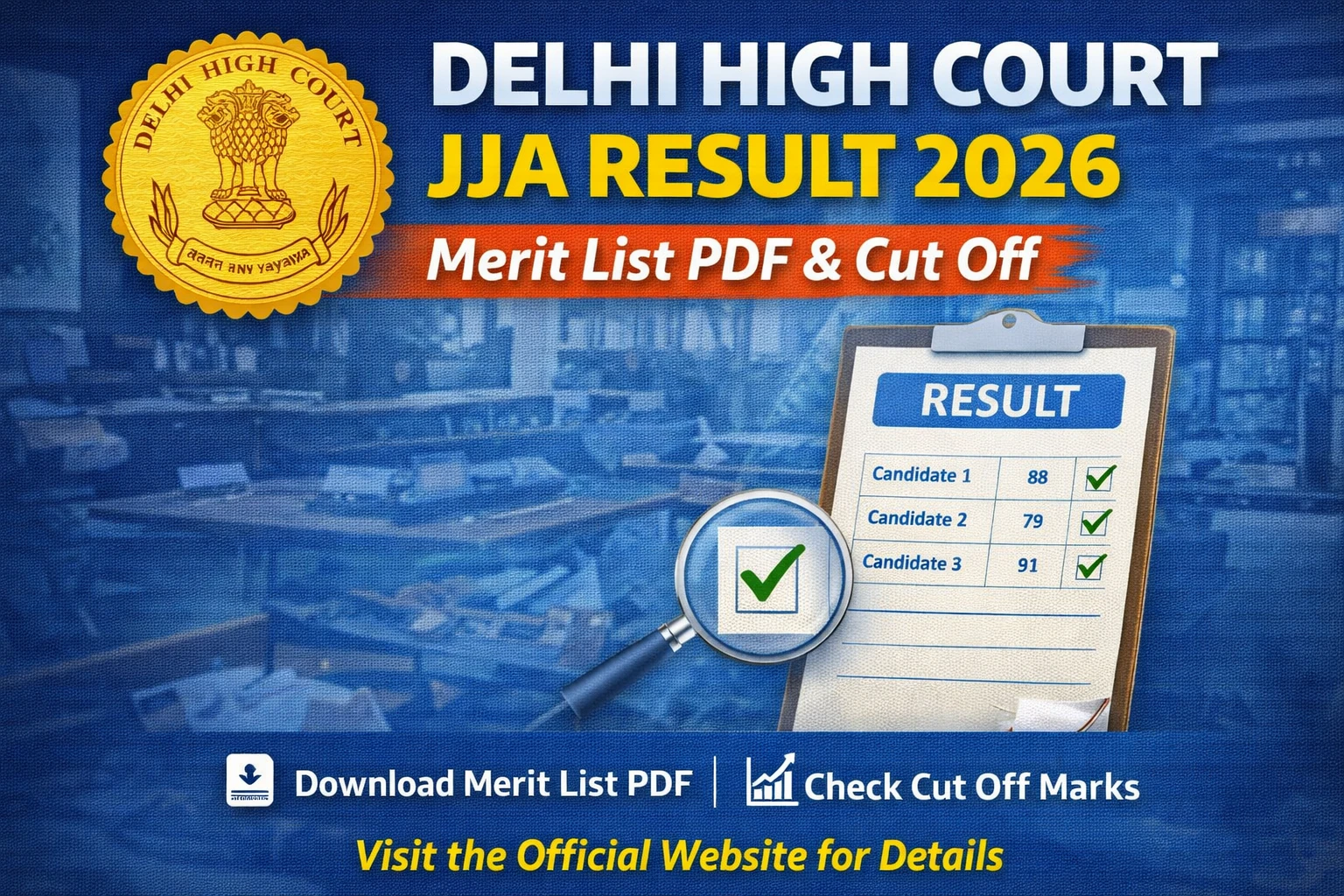 Delhi High Court JJA Result 2026
