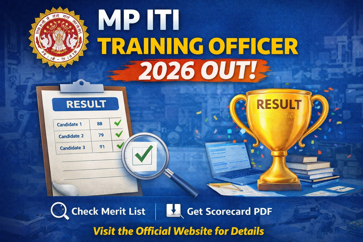 MP ITI Training Officer Result 2026 OUT